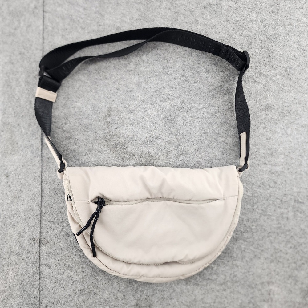 FP Movement Beige Puffy Sling Bag Fanny Pack Athleisure Women OS